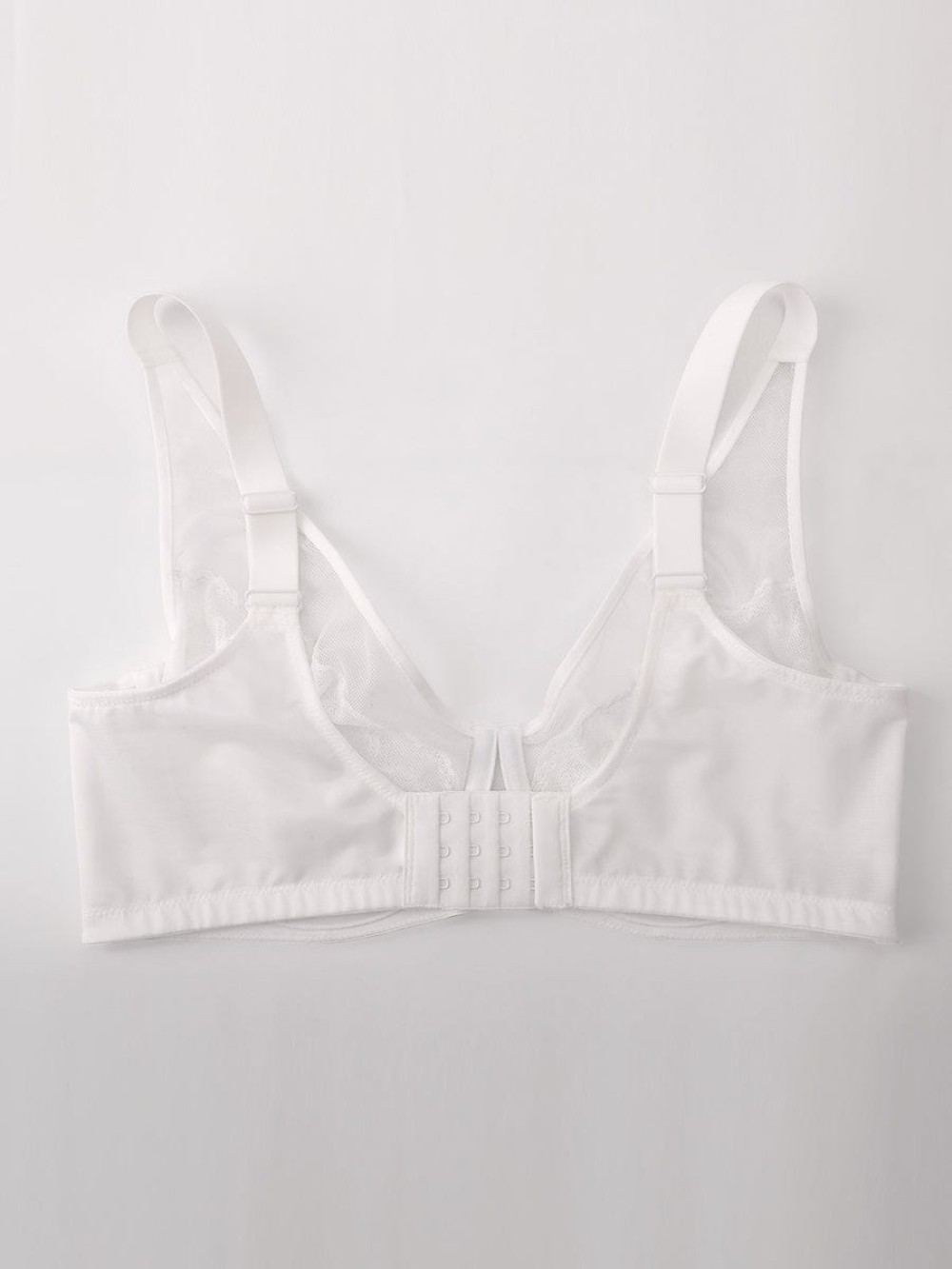 Minimizing Bra Lace Mesh Side Support Underwire Smooth Back