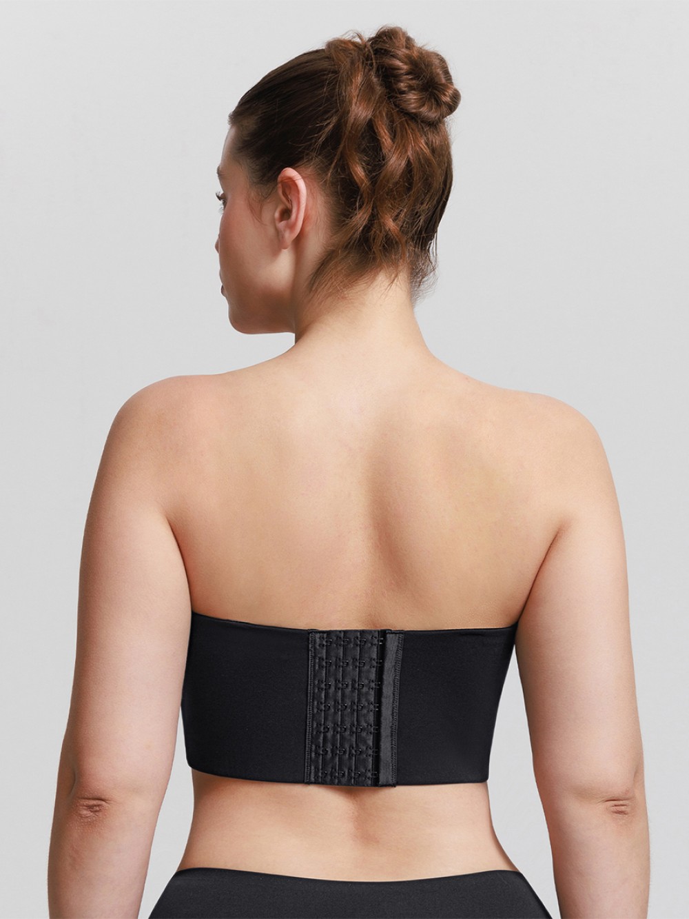 Strapless Half Cup Underwire Bra Wide Back Strong Support Everyday Wear