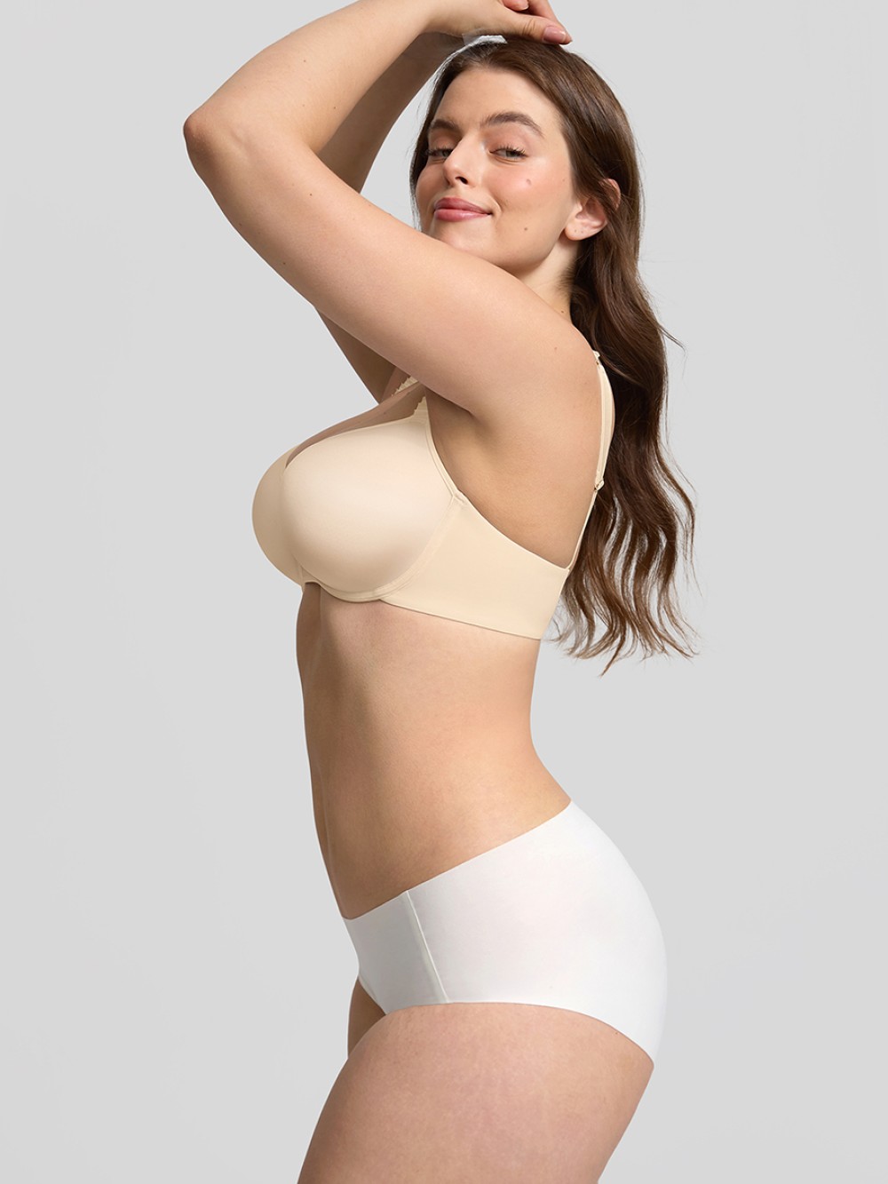 Underwire Lightly Lined Naked Memory Foam Demi T-Shirt Bra