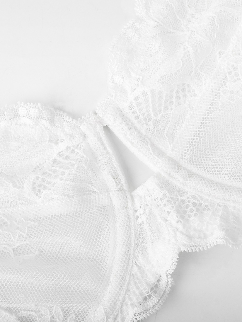 Unlined Underwire Sheer Floral Mesh Bra