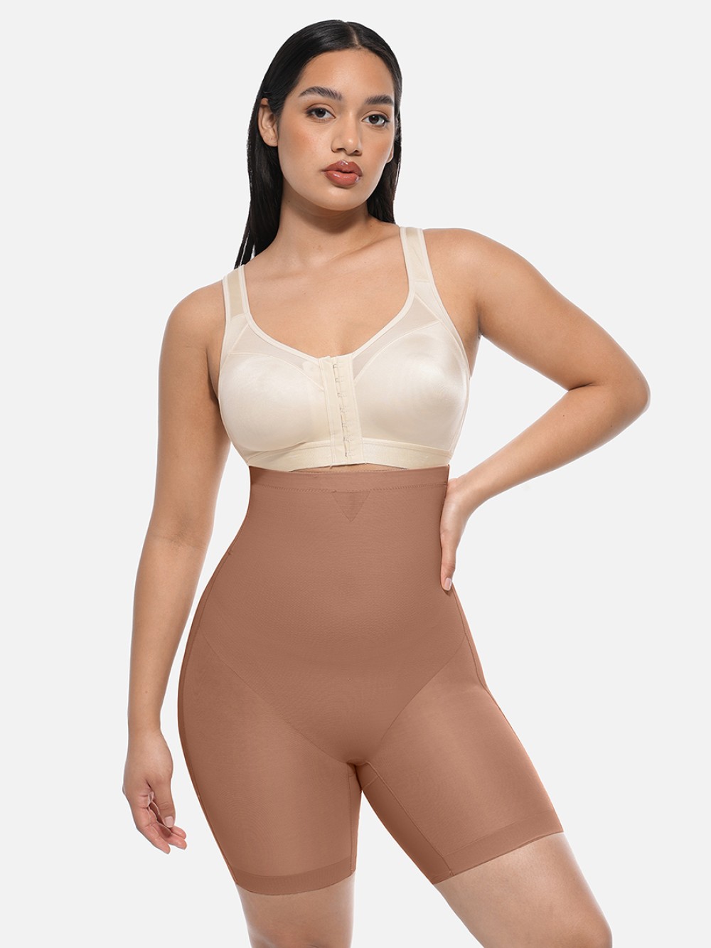 High-Waisted Butt Lift & Slimming Mid-Thigh Shaper Shorts