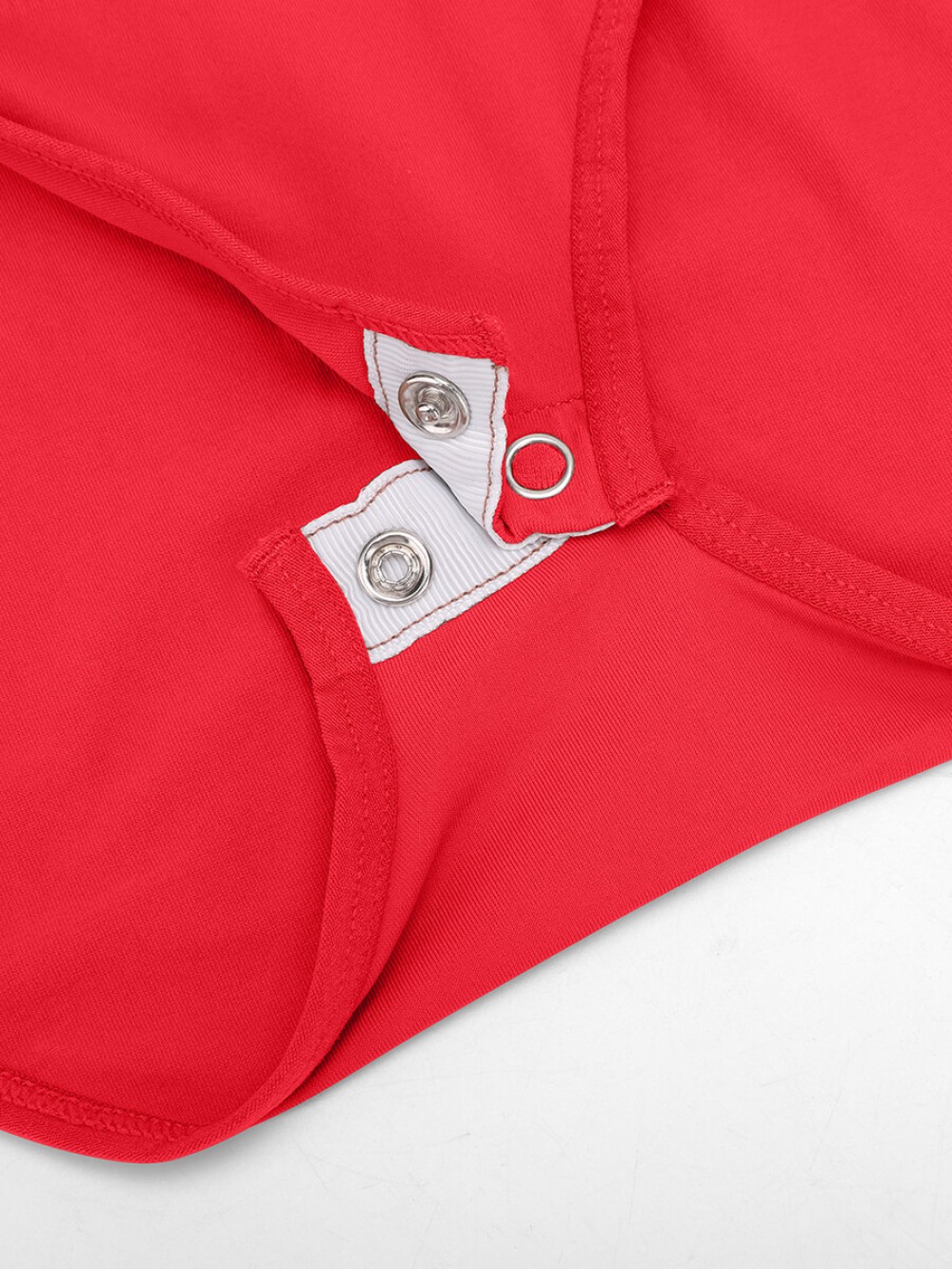 Seamless Long Sleeve Crew Neck Tummy Control Snap Crotch Briefs Bodysuit