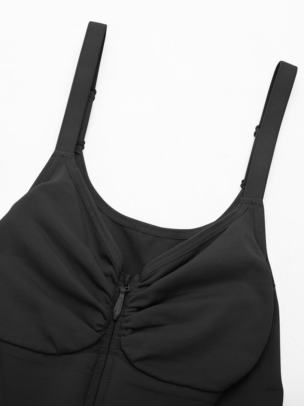 Invisible Zip Seamless Shapewear Bodysuit Tummy Control Adjustable Straps