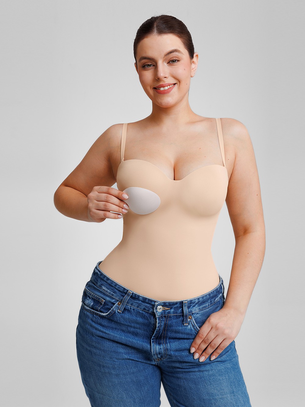 Seamless Underwire Half Cup Shapewear Bodysuit