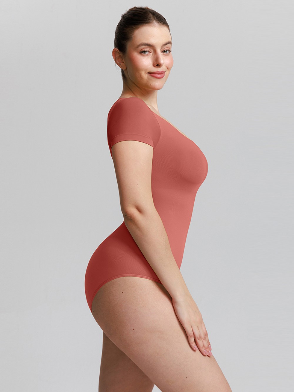 Seamless Scoop Neck Tummy Control Shapewear Bodysuit