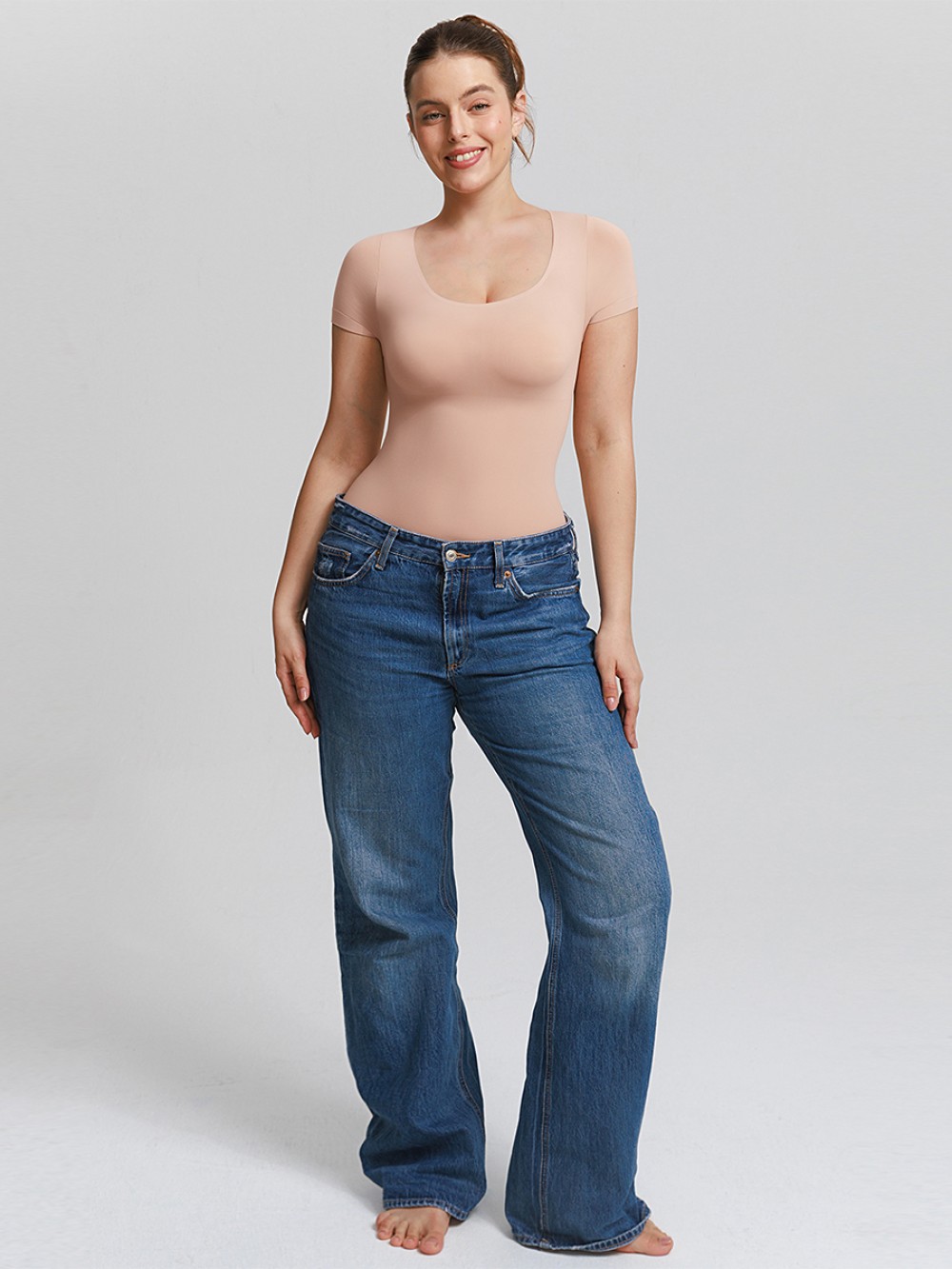 Seamless Shapewear Bodysuit Buttery Soft Tummy Control