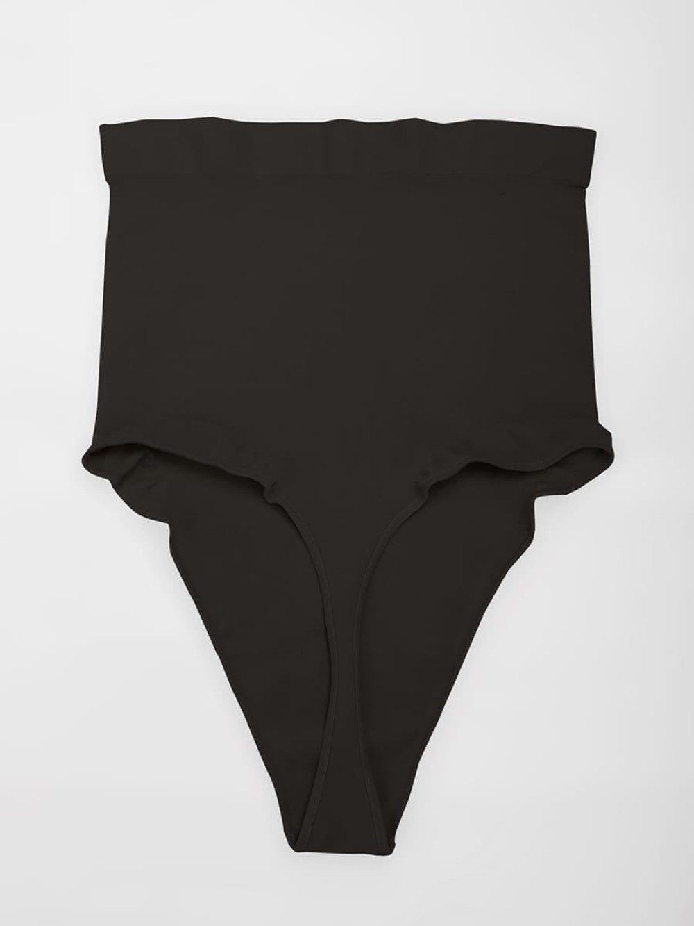 High Waist Seamless Tummy Control Thong Shapewear with Anti-Roll Silicone