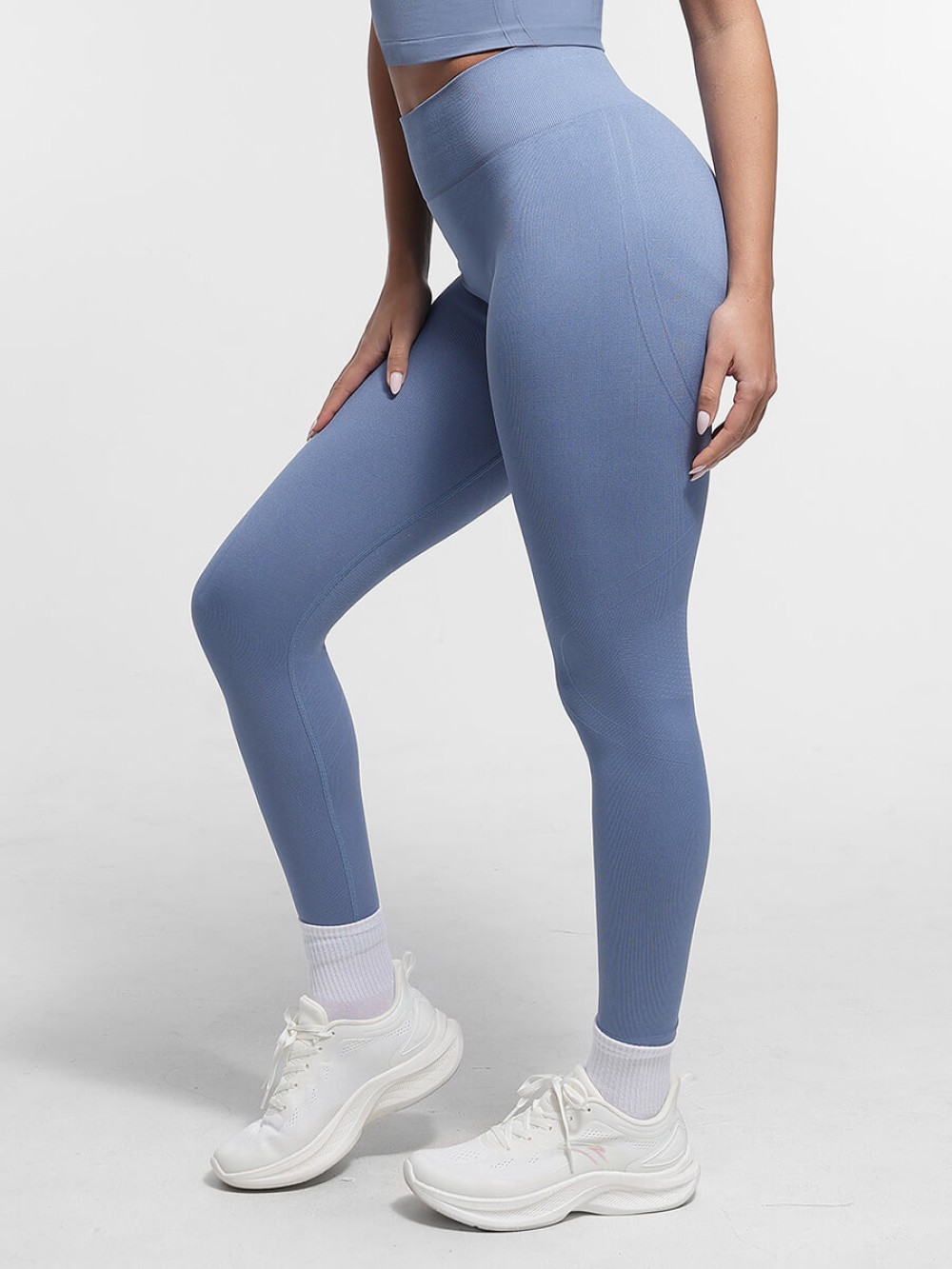 Seamless Double-Layer Waistband Peach Buttocks Shaping Yoga Leggings