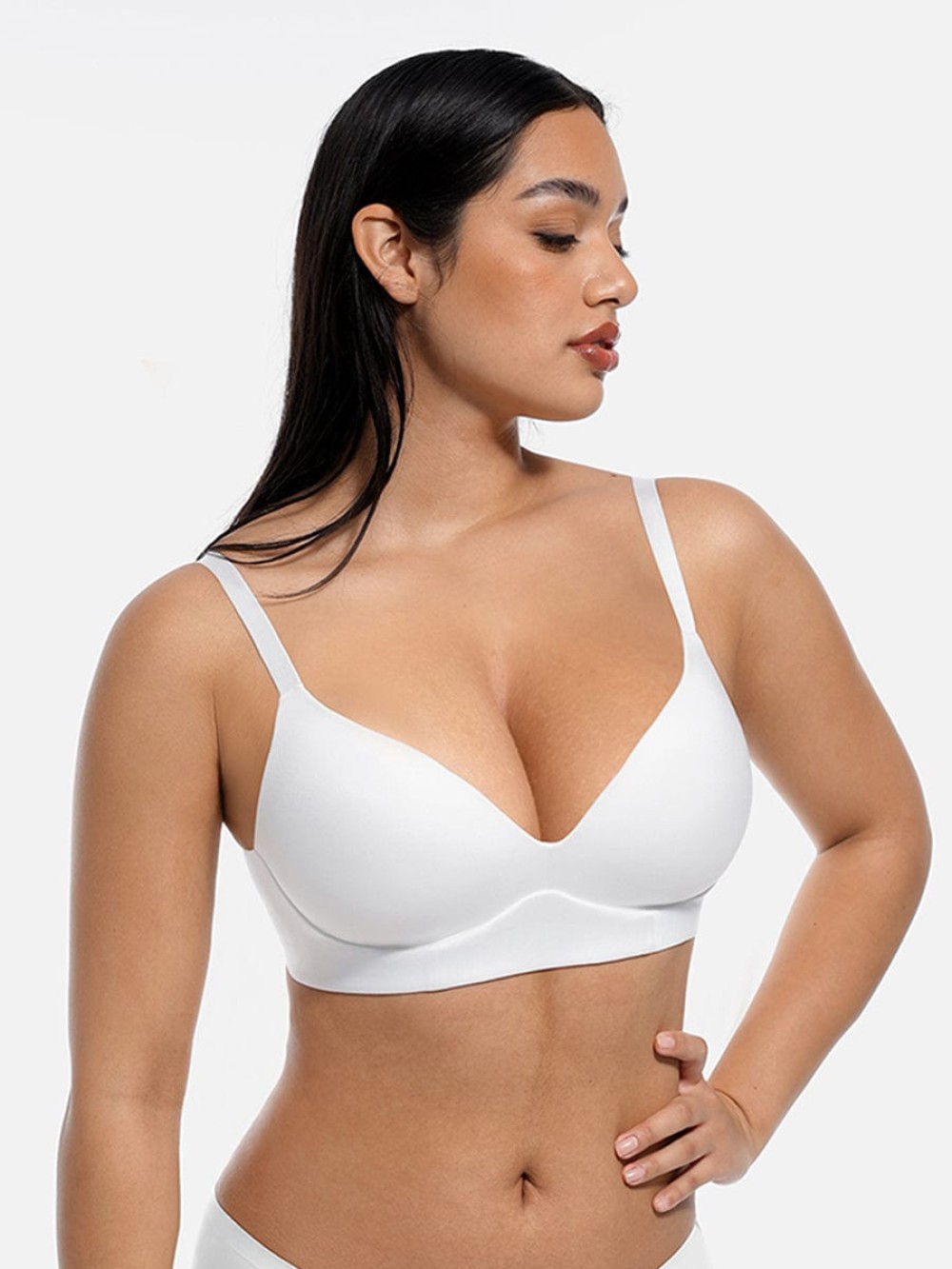 Wireless Push Up Comfort Wireless Demi Coverage Bralettes Bra Adjustable Straps