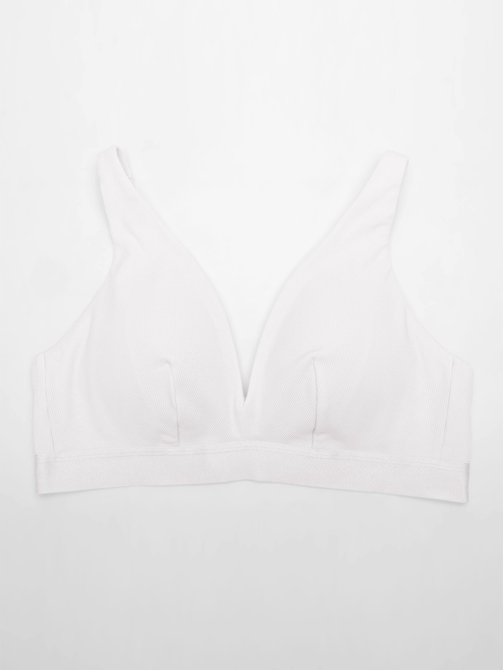 Sexy Deep V Neck Rib Modal All Day Wear Bralette with Removable Pads