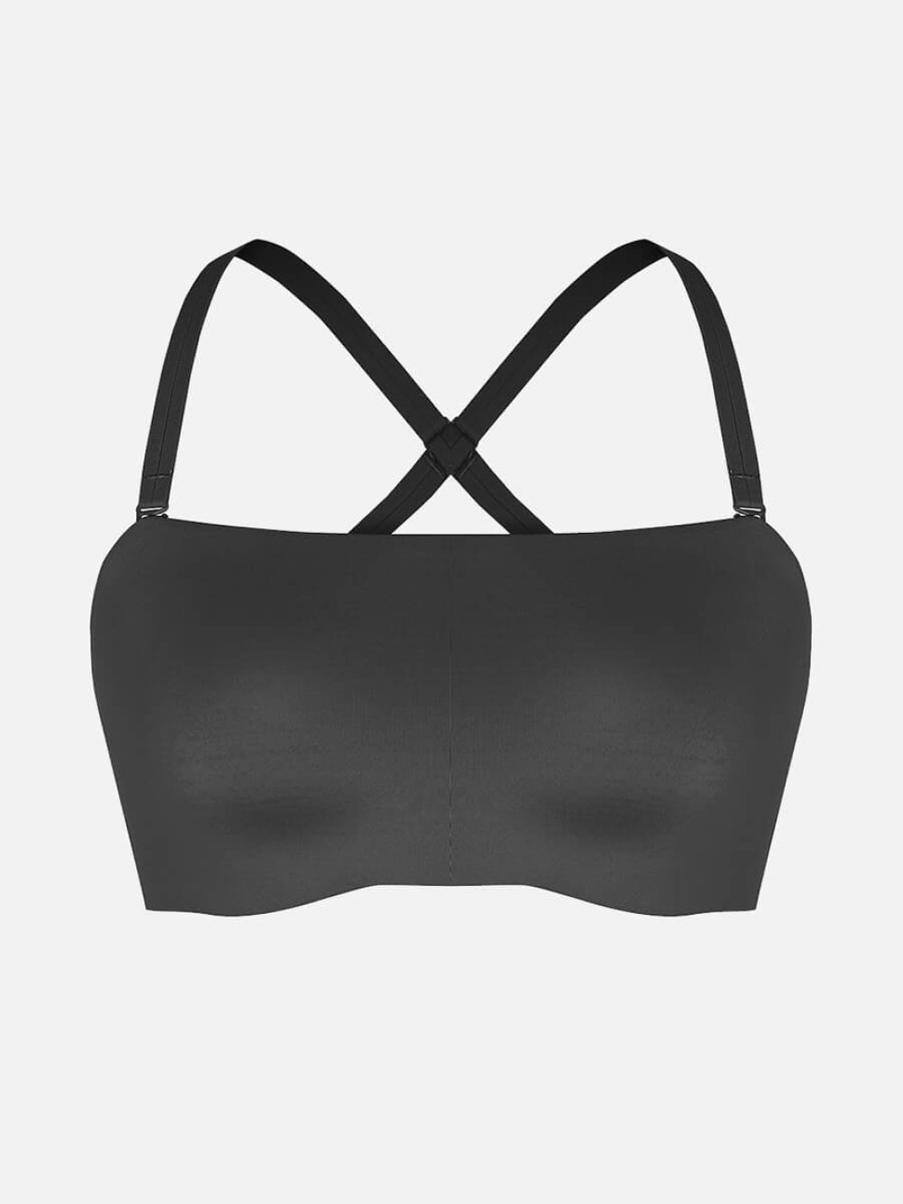 Anti Slip Bandeau Bra FeelSoft Fabric Fixed Molded Cups