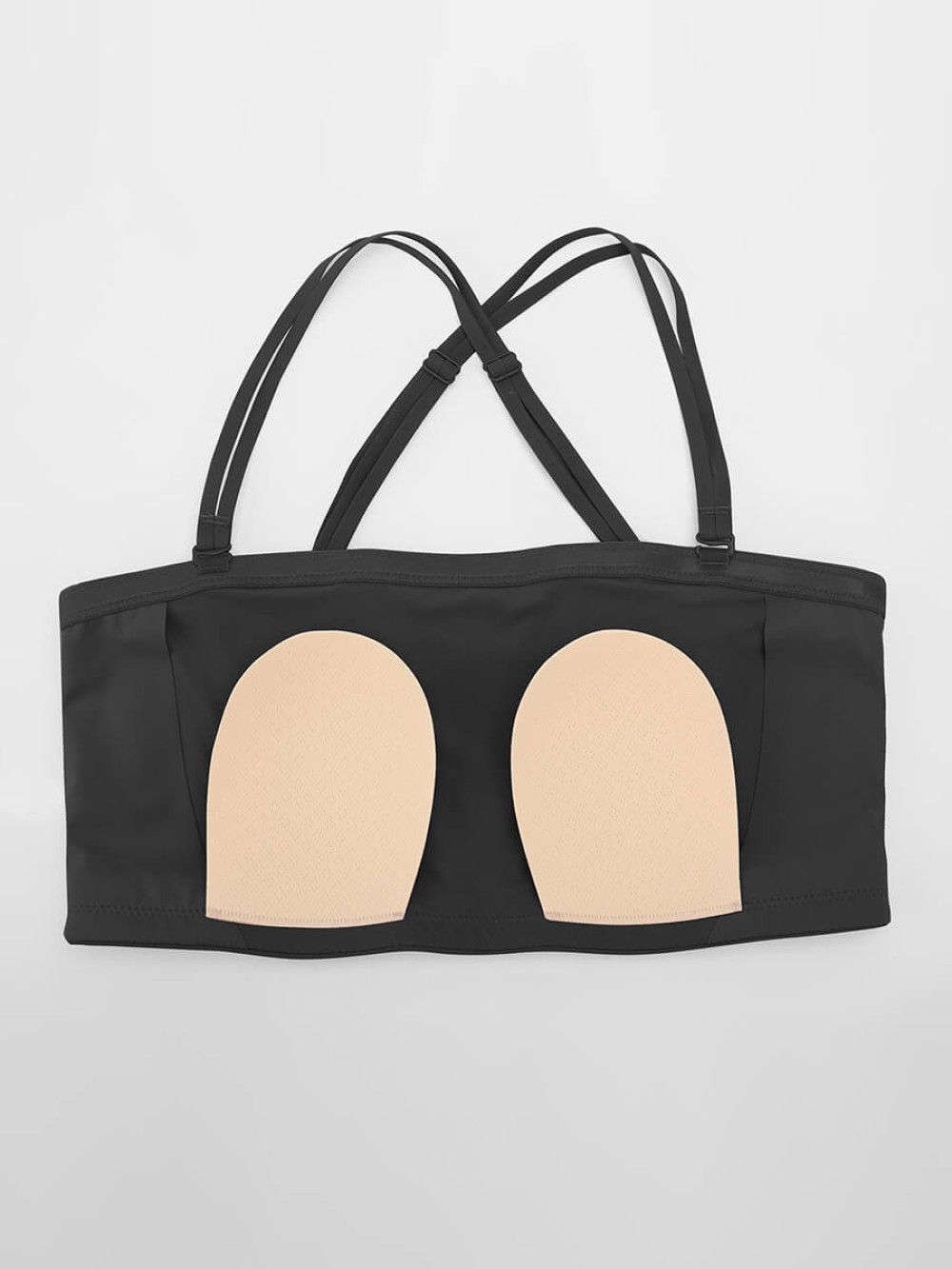 Anti Slip Bandeau Bra FeelSoft Fabric Fixed Molded Cups