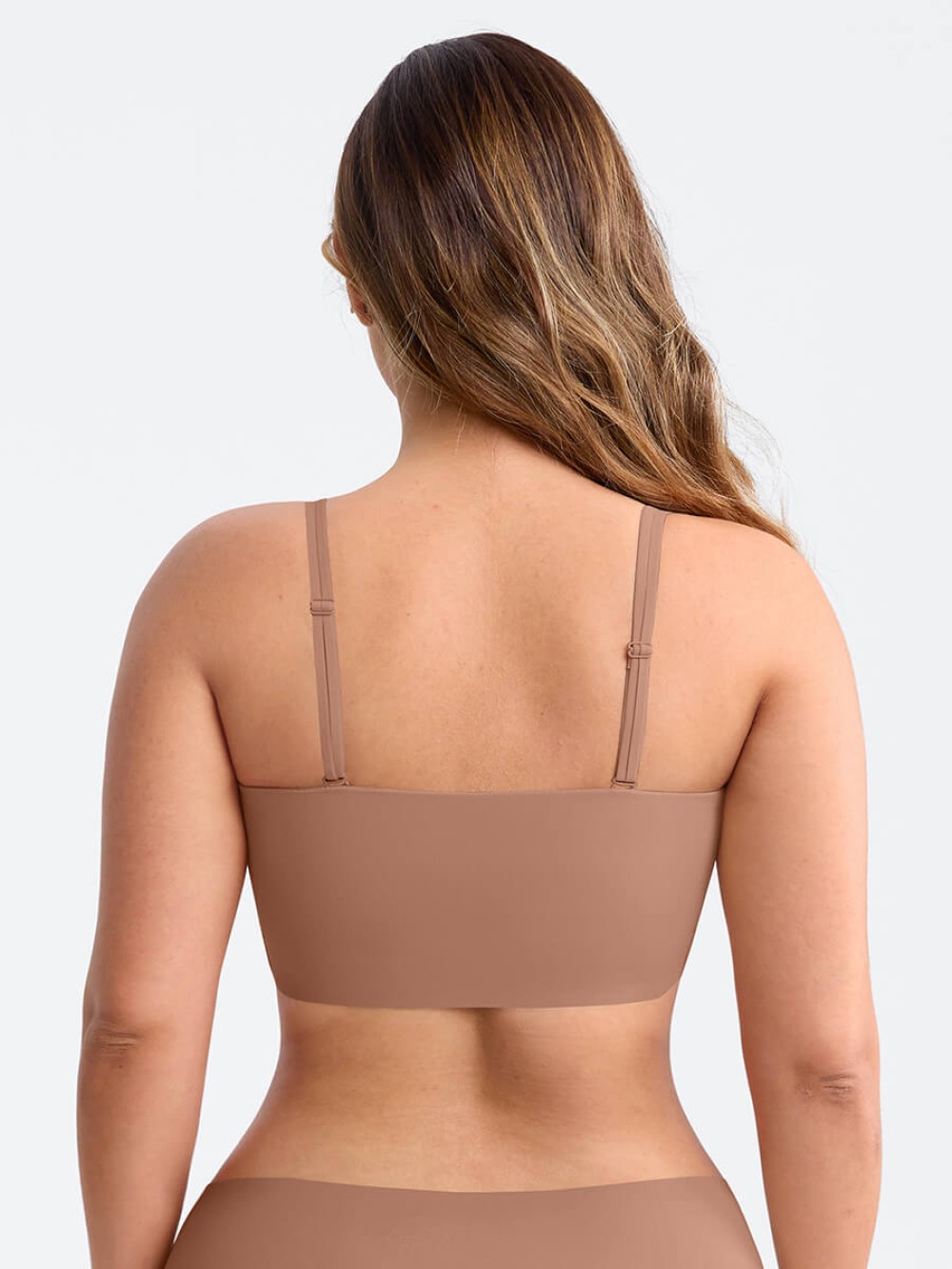 Strapless Bandeau Bra Silicone Grip Side Boning Detachable Straps