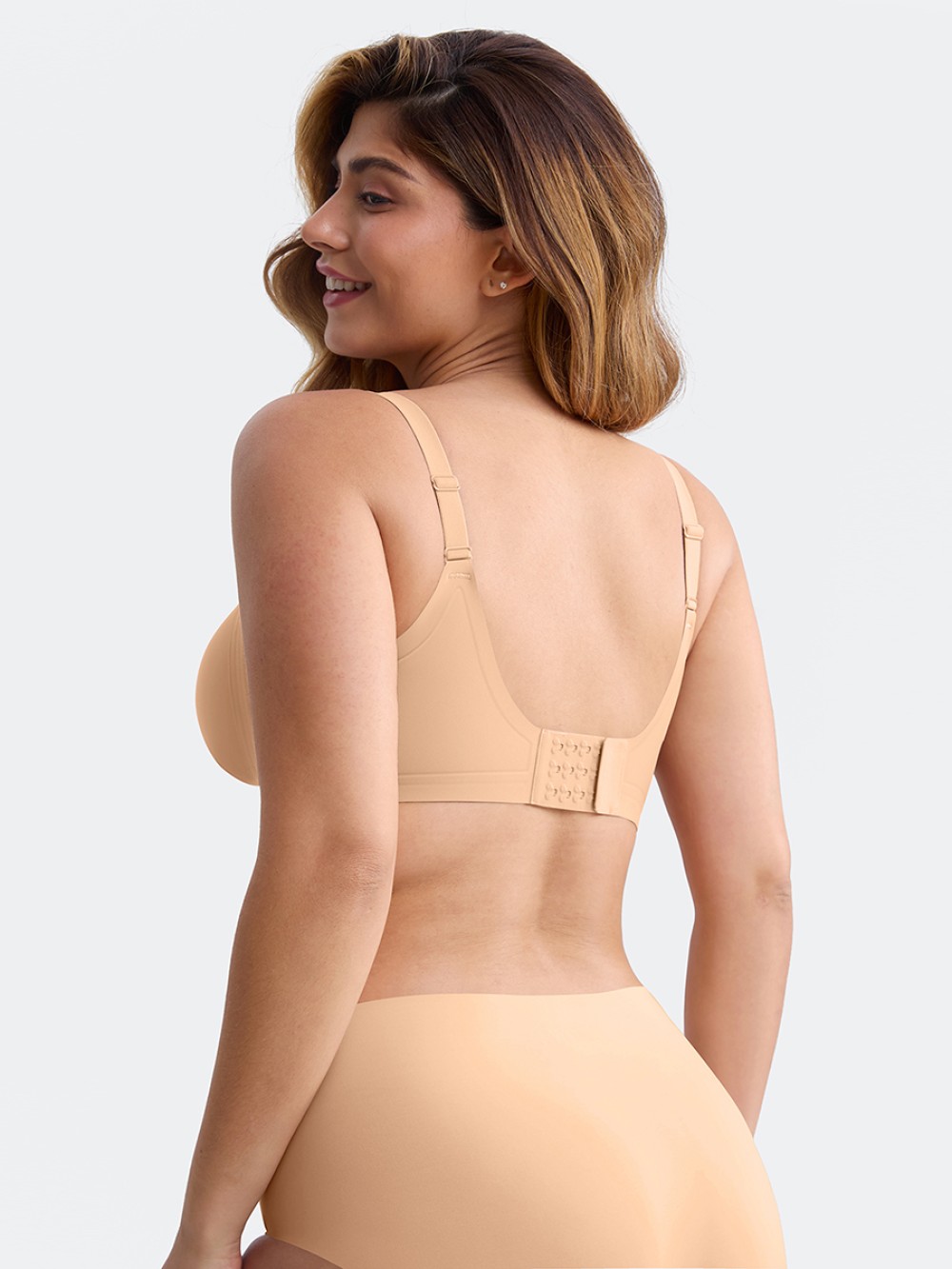 Daily Multi Wear Wireless Bra W Jelly Strip Lift 4 Row Adjustable Back