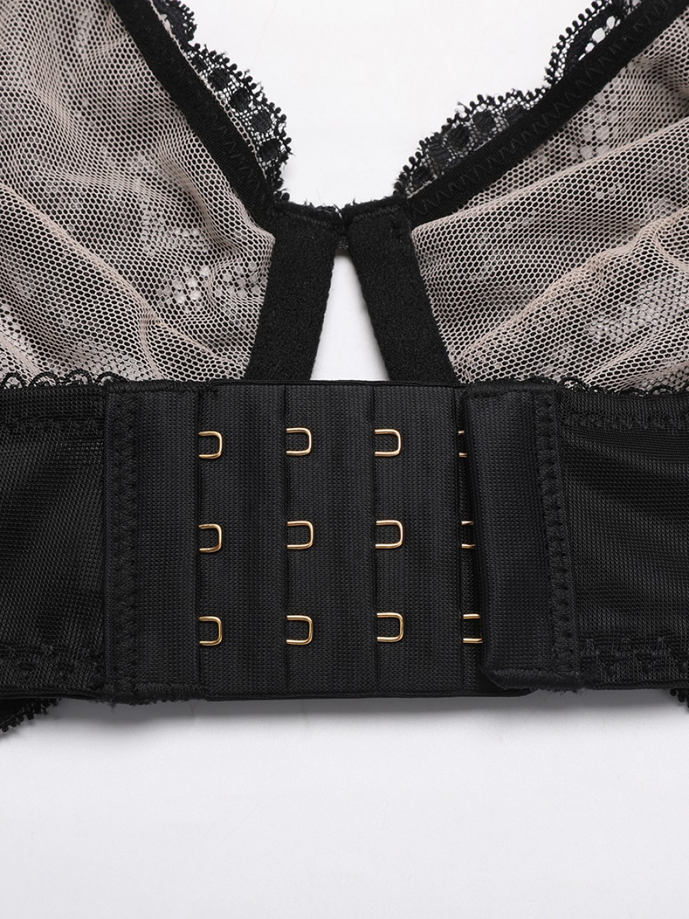 Unlined Underwire Sheer Floral Mesh Lace Bra