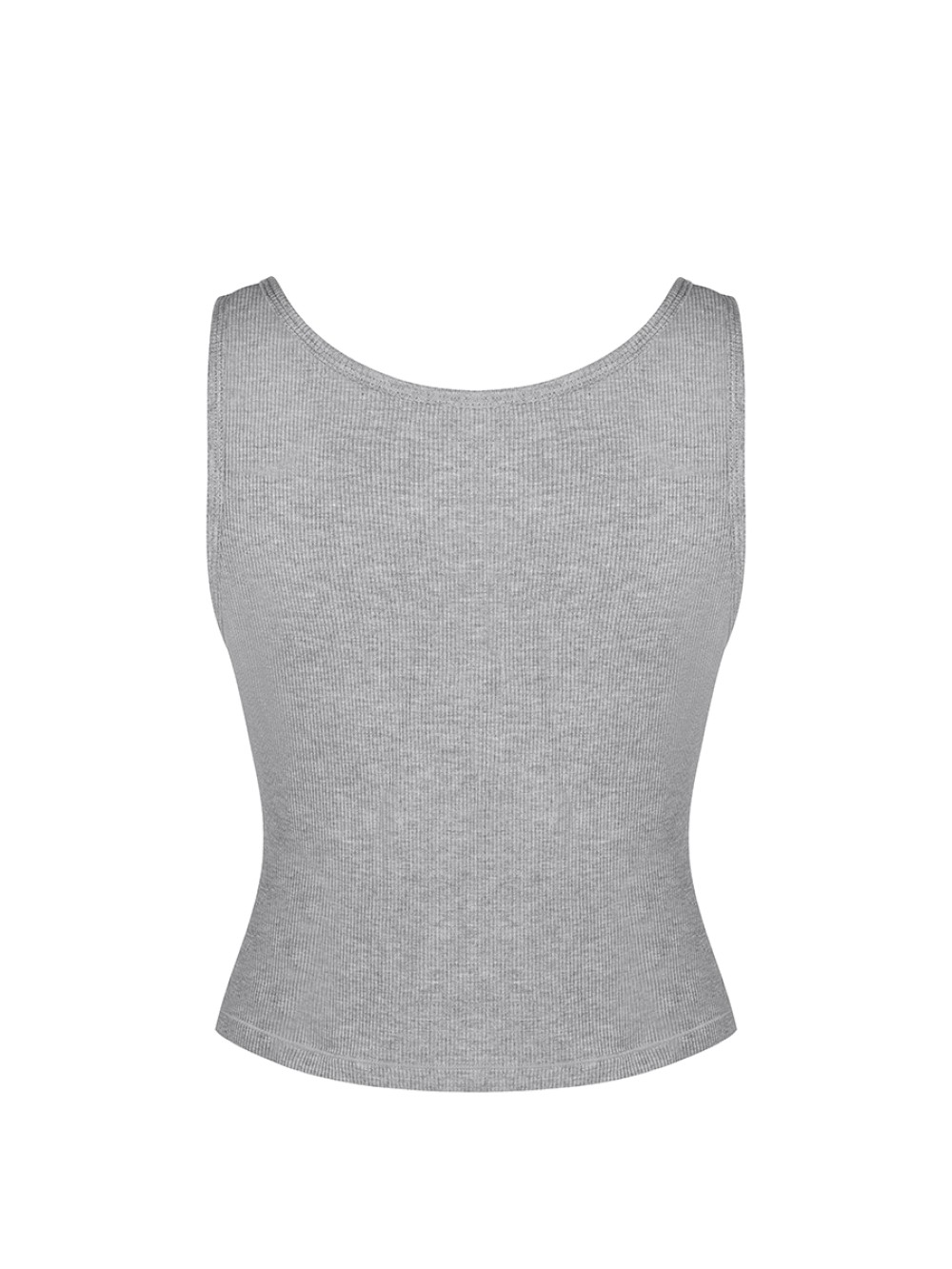 Women Rayon Ribbed Wide Strap Scoop Neck Tank Top Breathable