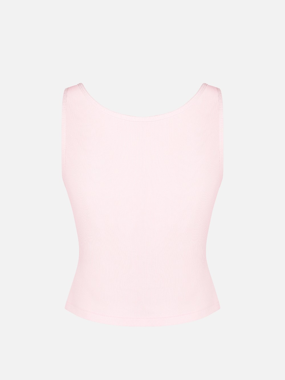 Rayon Ribbed Scoop Neck Tank Top Breathable