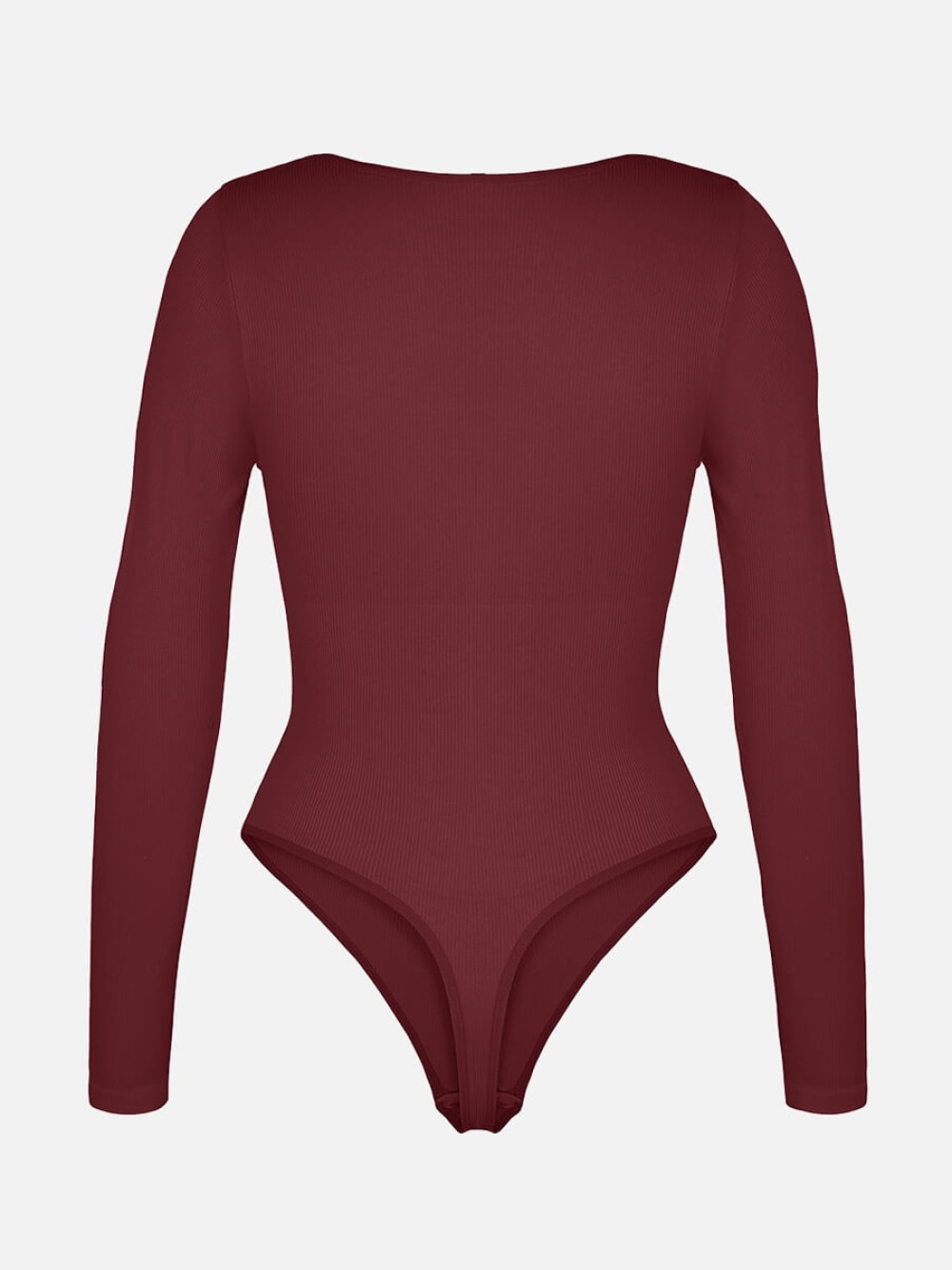 Seamless Sexy Hollow Scoop Neck Waist Tummy Control Thong Bodysuit