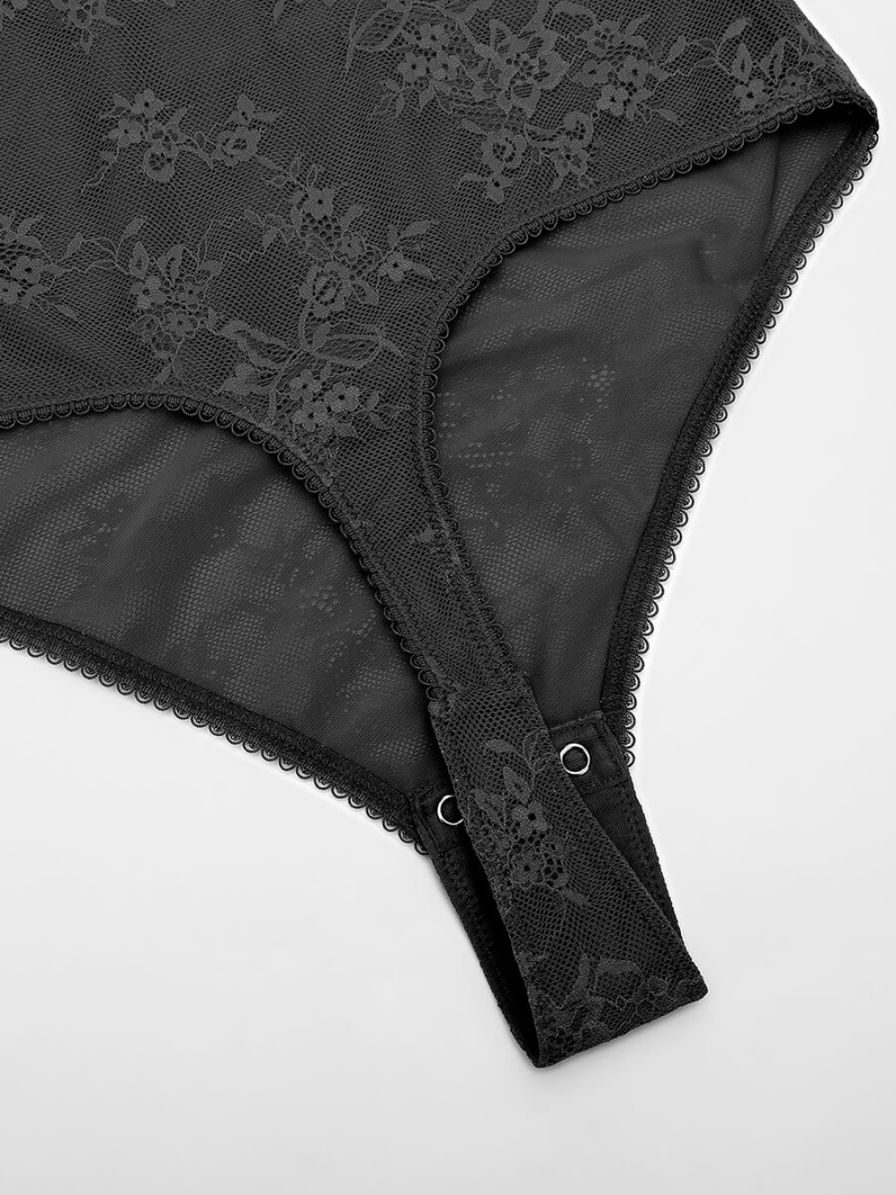 Seamless Sexy Deep V-Neck Lace Shaping Thong Bodysuit for Women