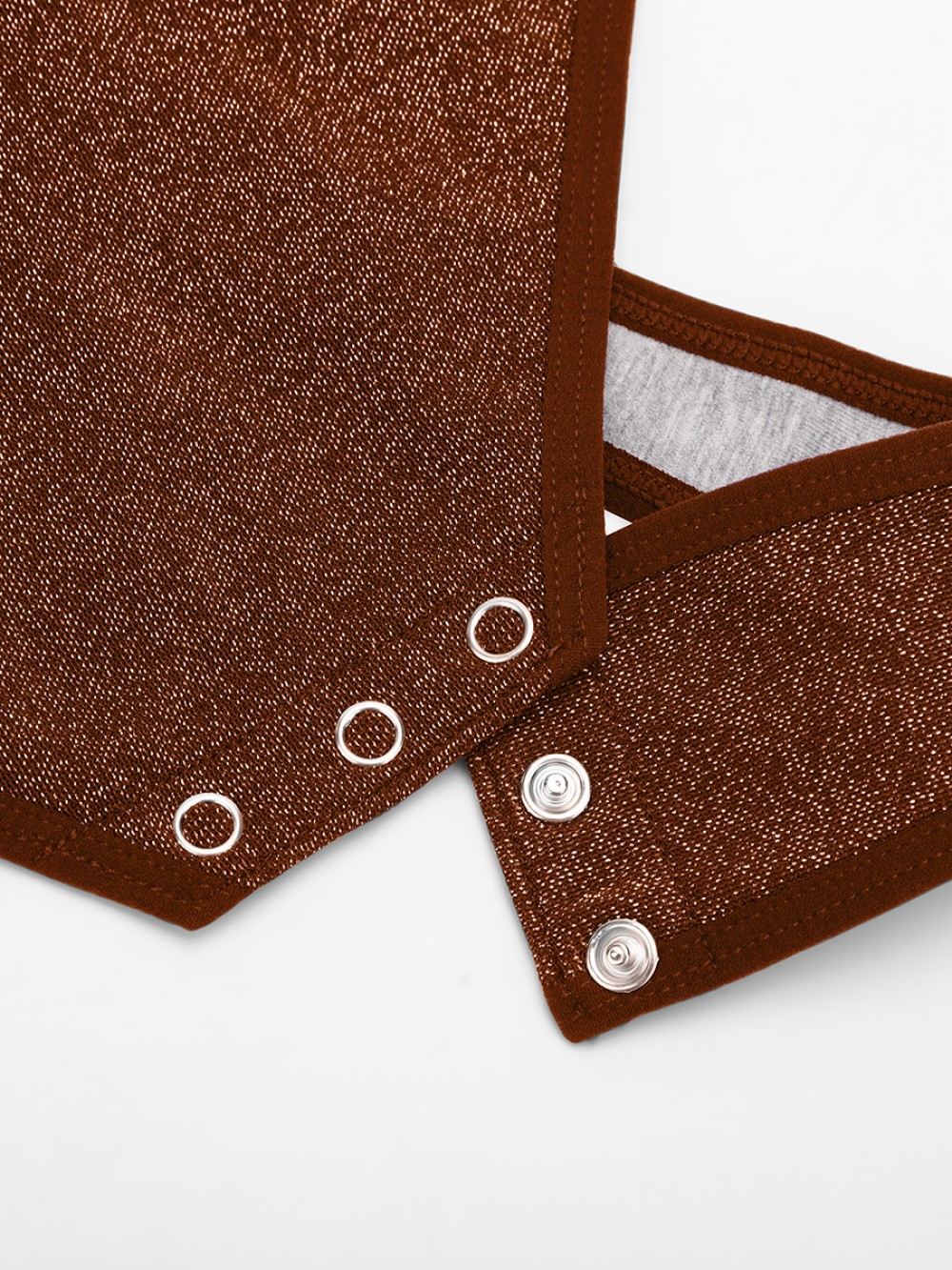 Shiny Draped Neck Bodysuit with Built In Bra and Thong Snap Crotch