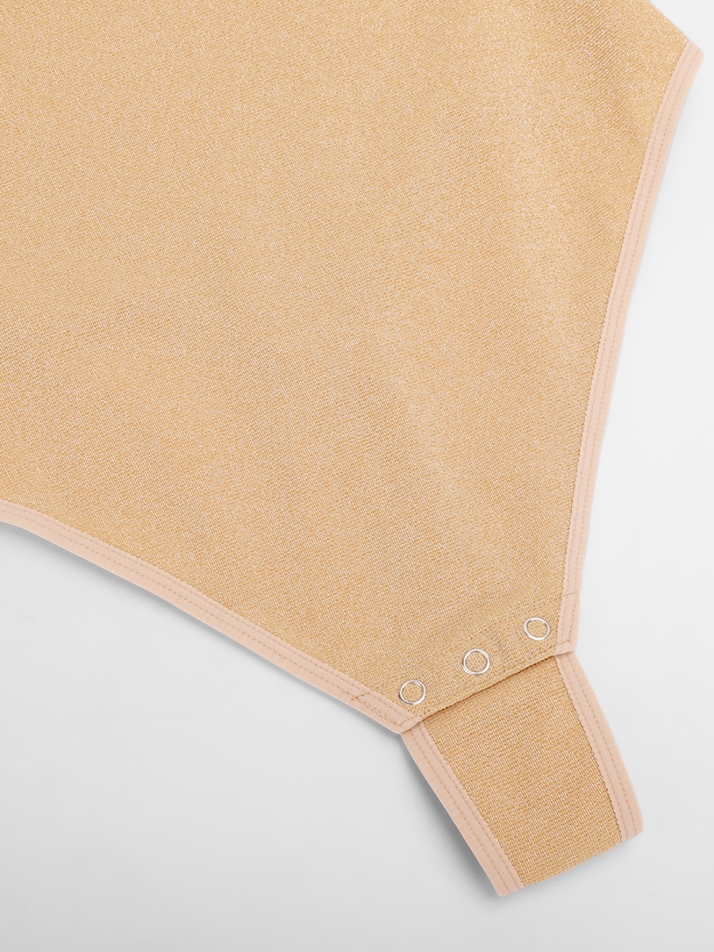 Shiny Draped Neck All In One Built In Bra Shapewear Bodysuit