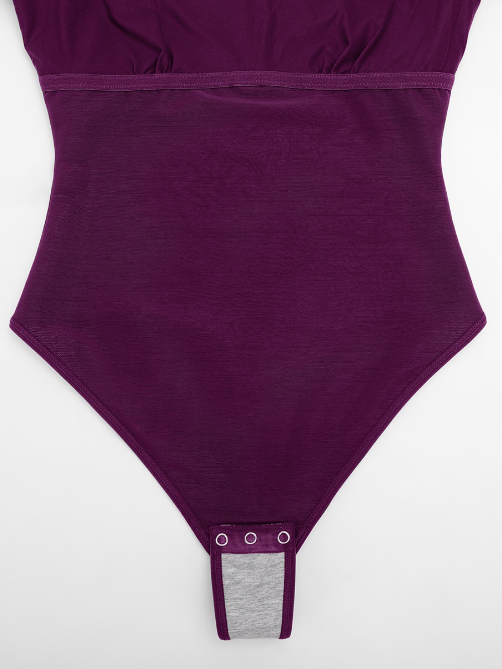 Shiny Draped Neck All In One Shapewear Bodysuit