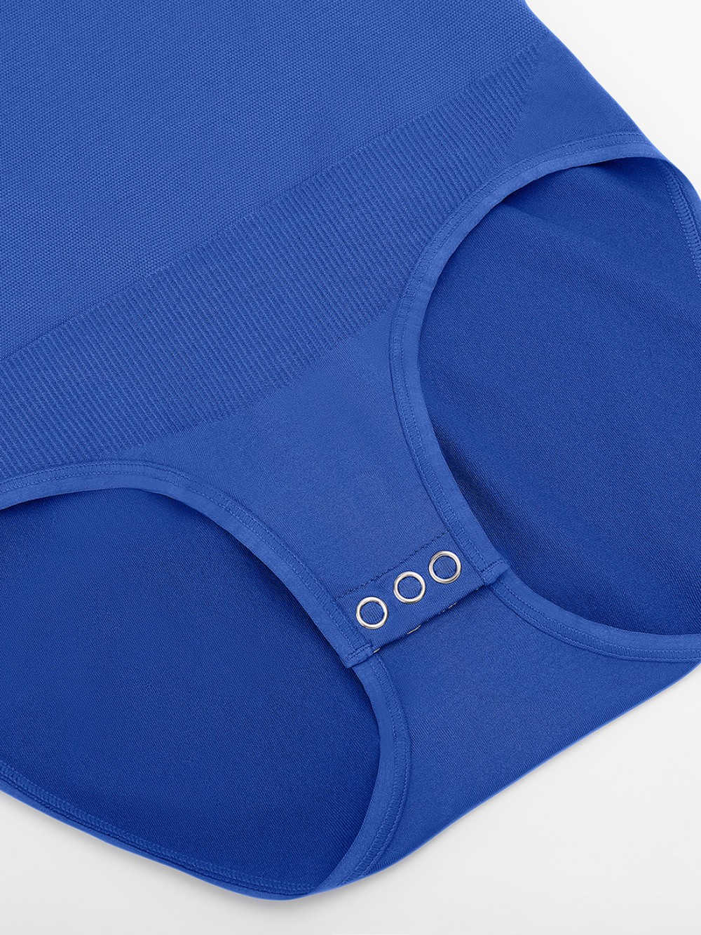 Round Neck Seamless Waist and Snap Crotch Briefs Bodysuit