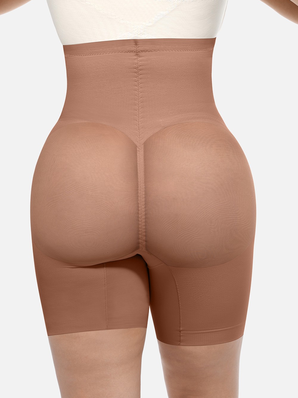 Seamless Adhesive High-Waisted Butt Lift & Slimming Mid-Thigh Shaper Shorts