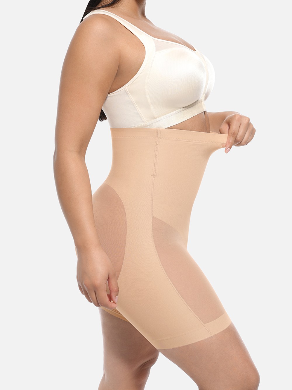 Women High-Waisted Butt Lift & Slimming Mid-Thigh Shaper Shorts