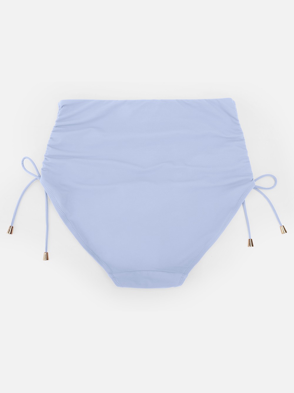Slimming Drawstring Swimsuit Deep V Neck Metal Accent Butt Lifting Triangle Design