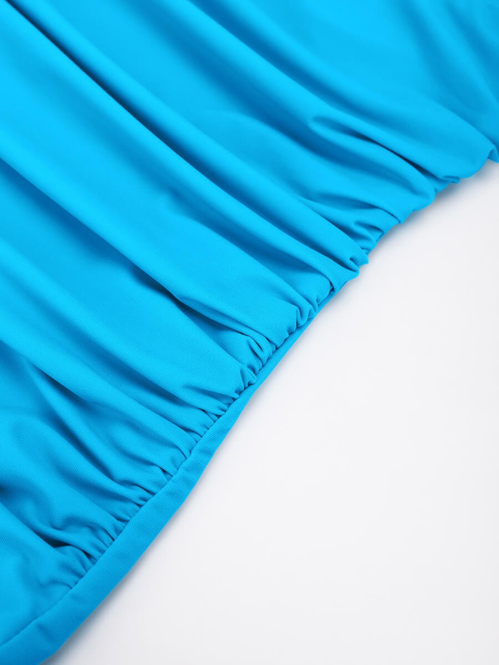 Ruffled One Piece V Neck Lace Up Shaping Swimsuit