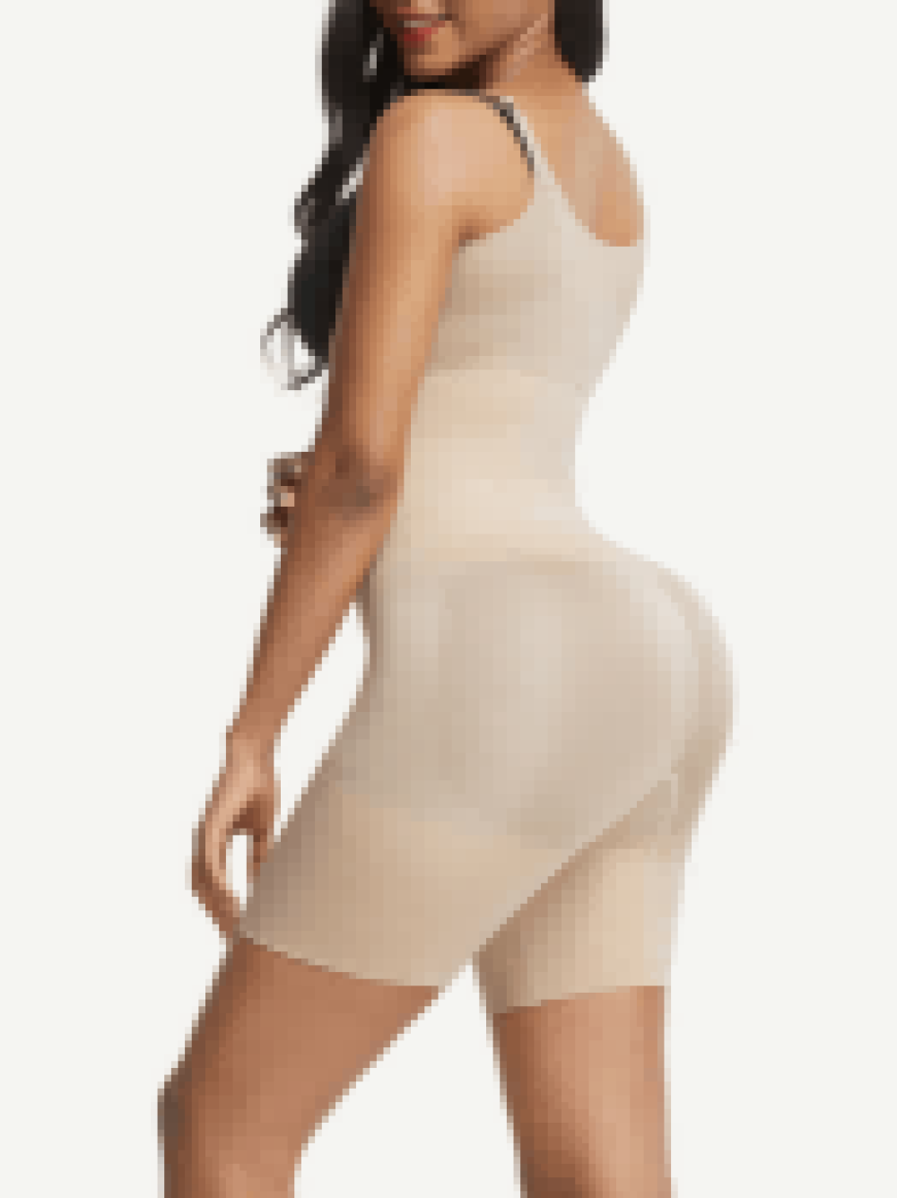 Eco-friendly Seamless Open-Bust Mid-Thigh Bodysuit