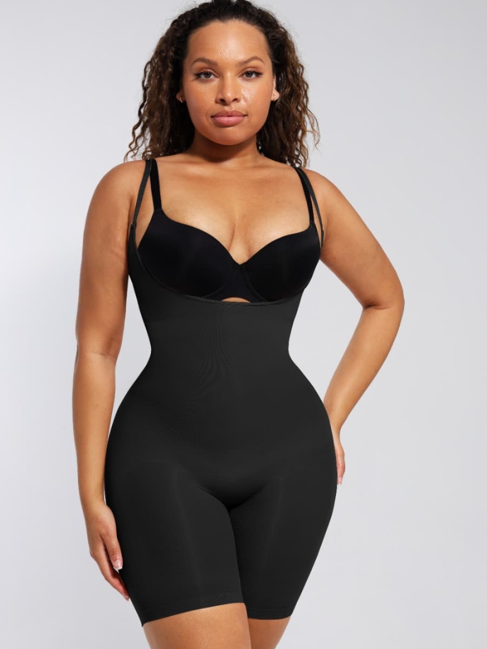 New Design Elastic Knit Spandex Seamless Shapewear Bodysuit