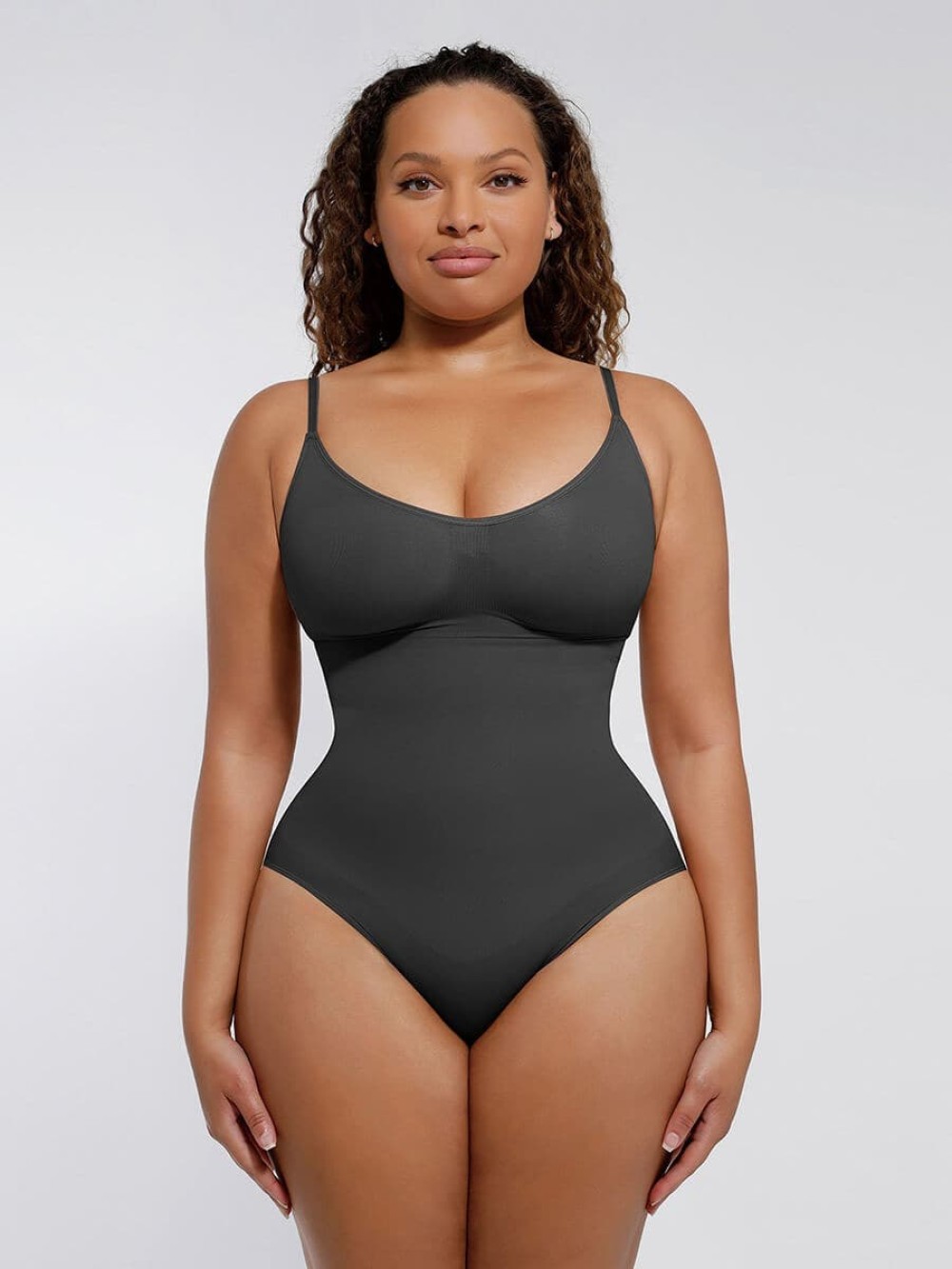 Black Shapewear Covered Bodysuit For Women