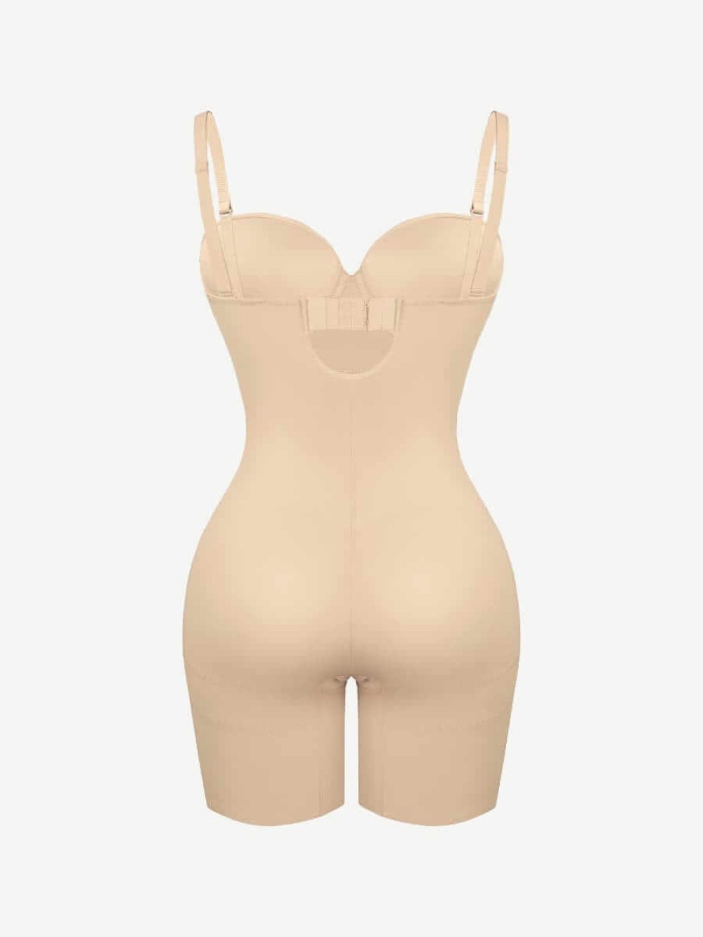 Back Smoothing Underwire Cup Push Up Bra Strapless Shortie Bodysuit