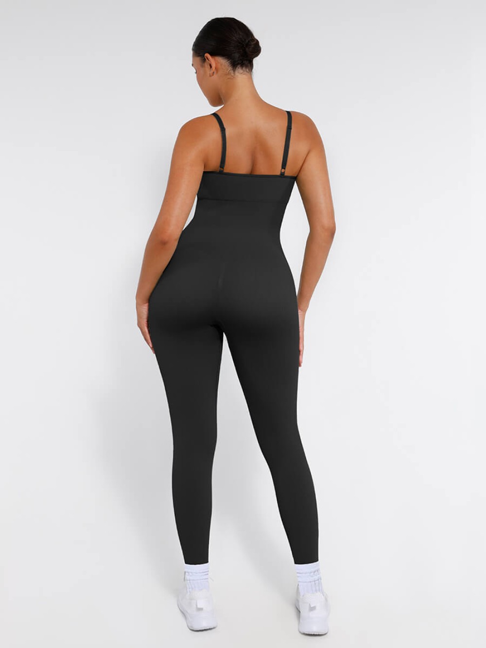 Seamless Tummy Control Jumpsuit Removable cup pads