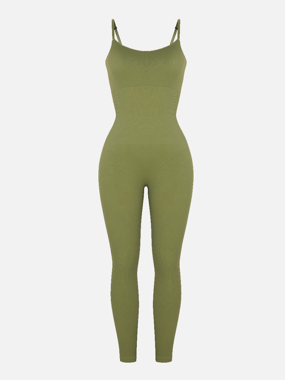 High Stretchy Seamless Tummy Control Jumpsuit Removable cup pads