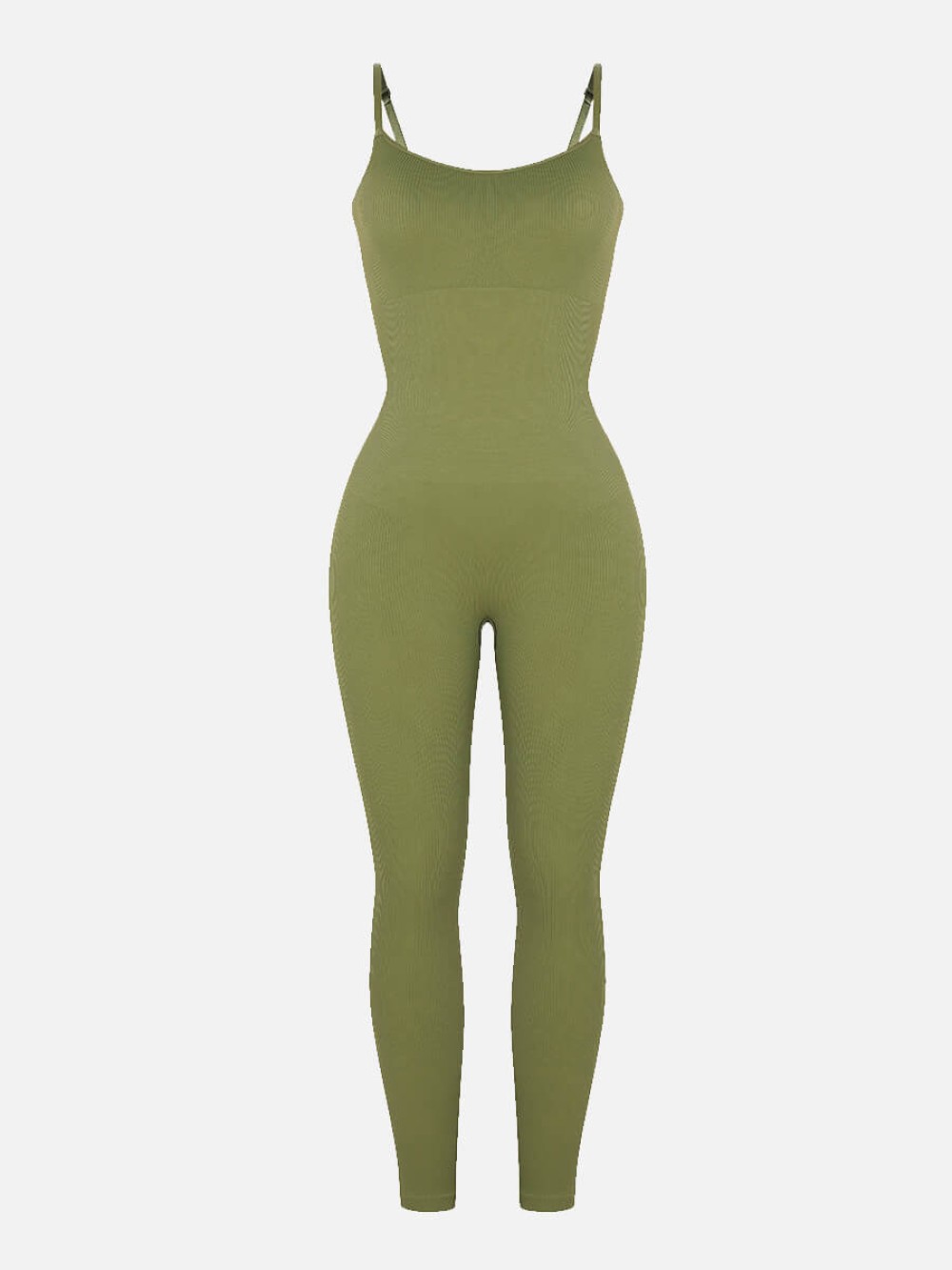 High Stretchy Seamless Tummy Control Jumpsuit Removable cup pads
