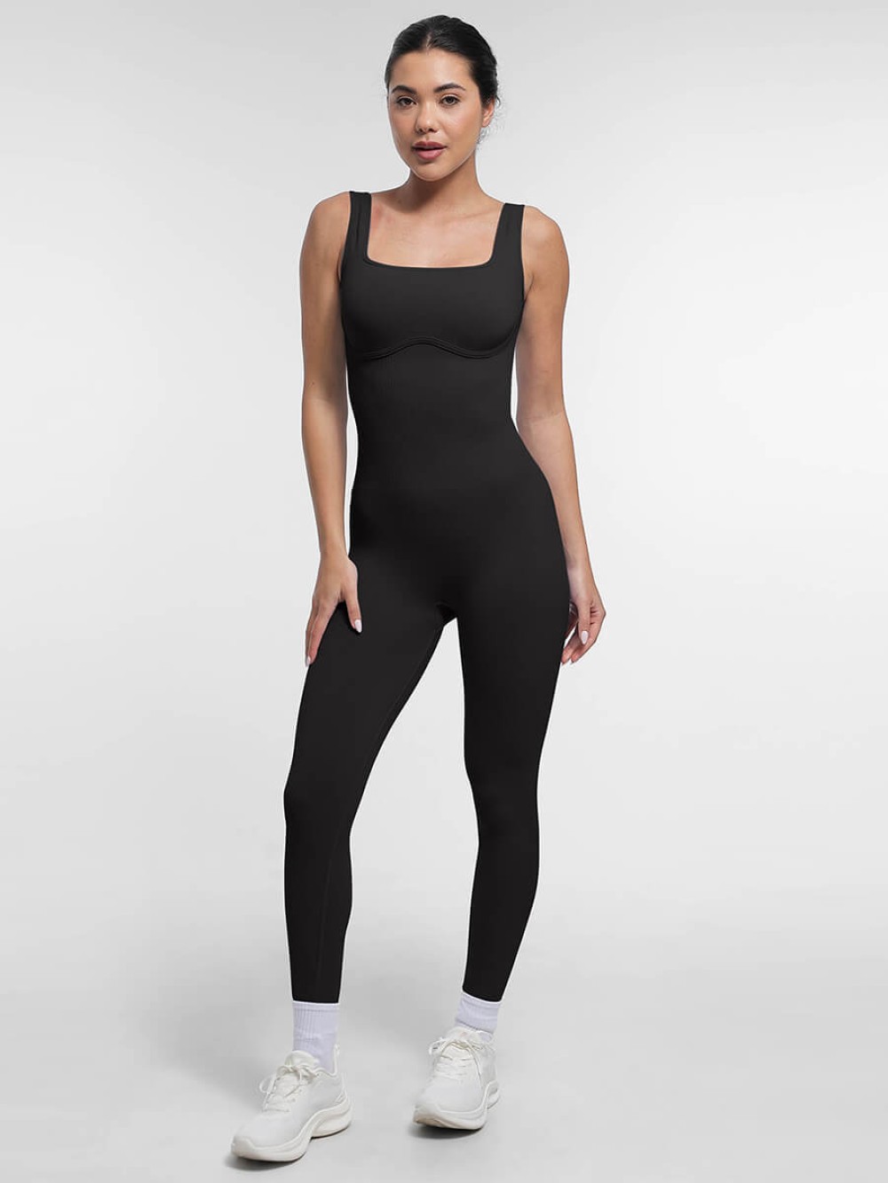 Seamless Square Neck U-Shaped Back Design Shaping Jumpsuit