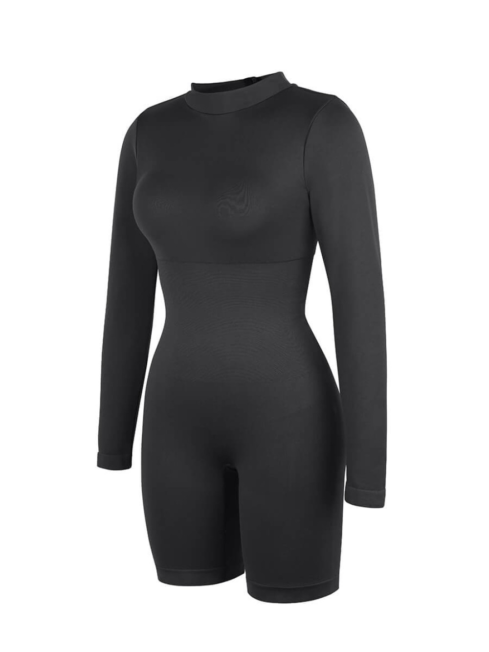 Seamless Turtleneck Jumpsuit with Removable Cups