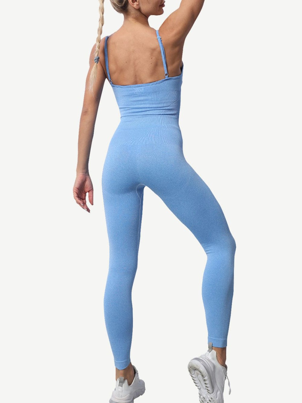 Blue Jumpsuit Fitness  Yoga Set