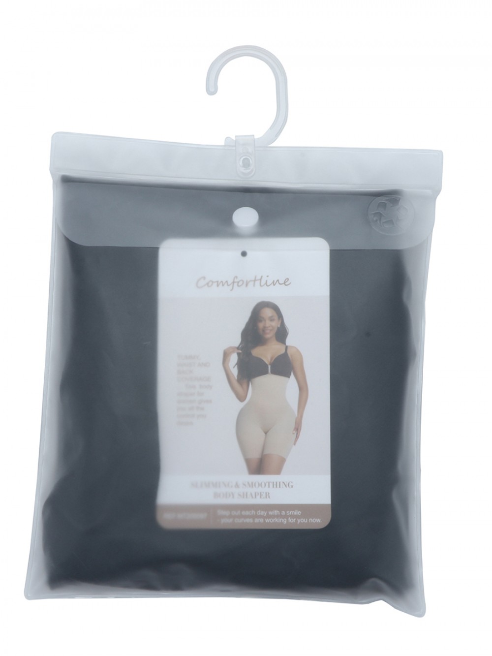 Black Hip Enhancer Shapewear Hollow Out Solid Color Flatten Tummy