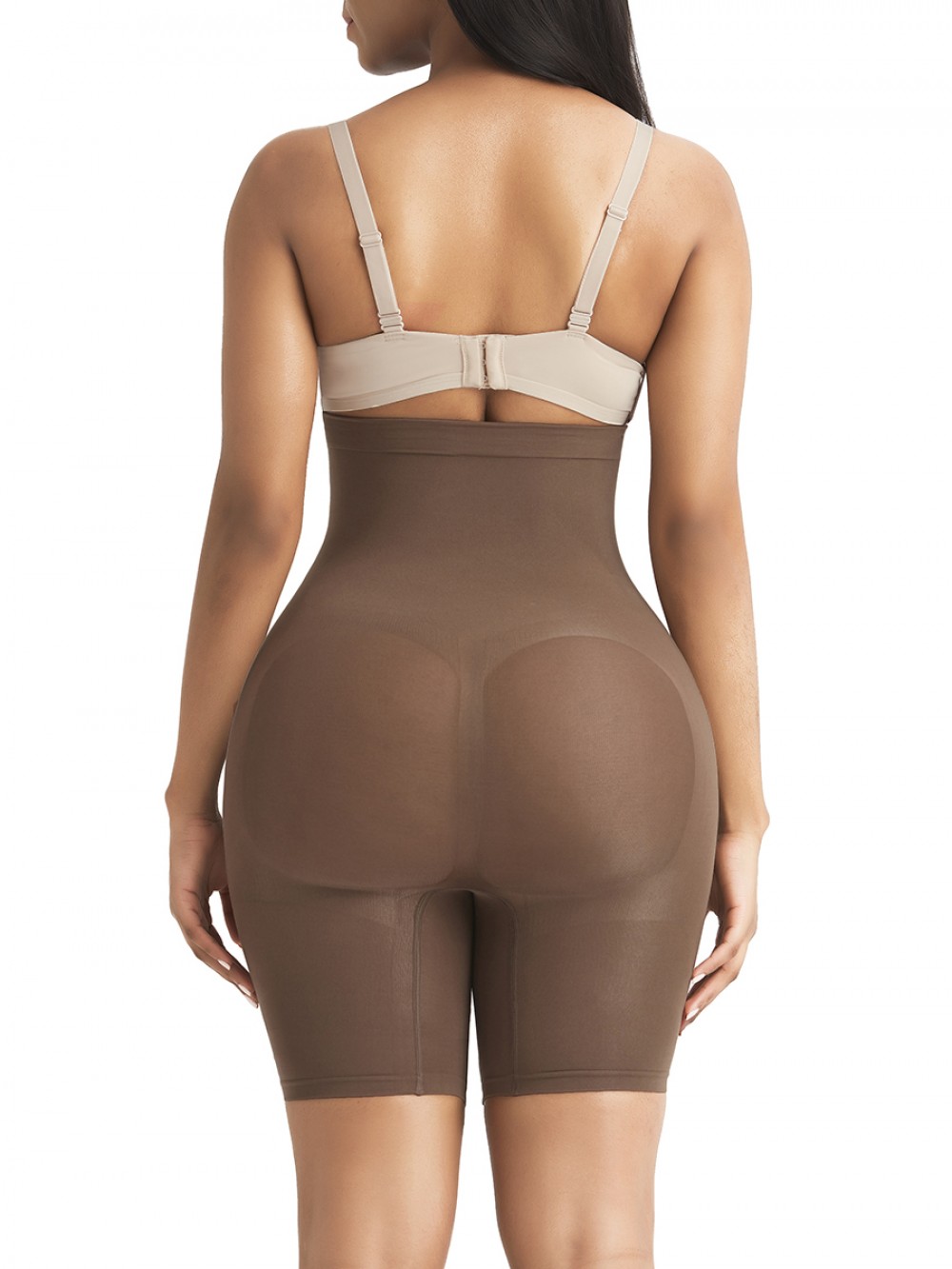 Brown Butt Enhance Seamless Shaper High Waist Flatten Tummy