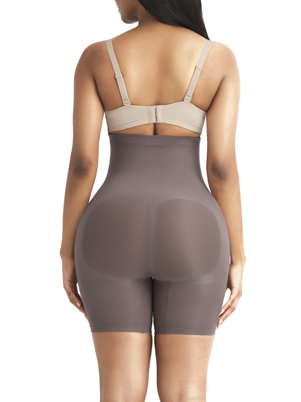 Purple Shapewear Shorts Seamless Large Size With Buckle Stretchy