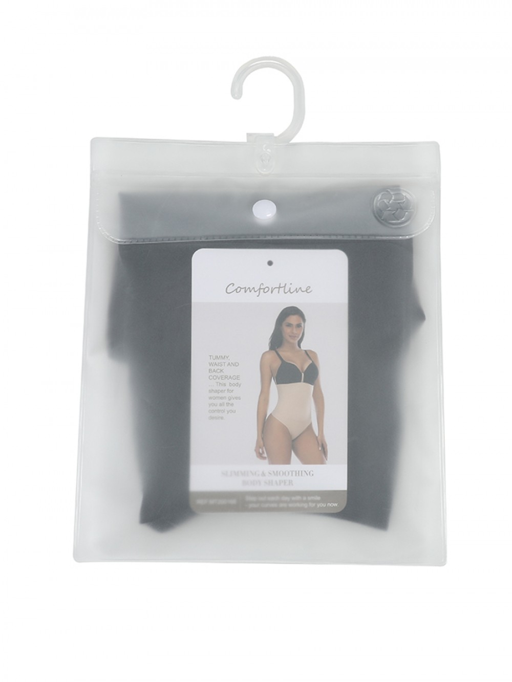 Black Seamless Control Underwear Thong Queen Size High Cut