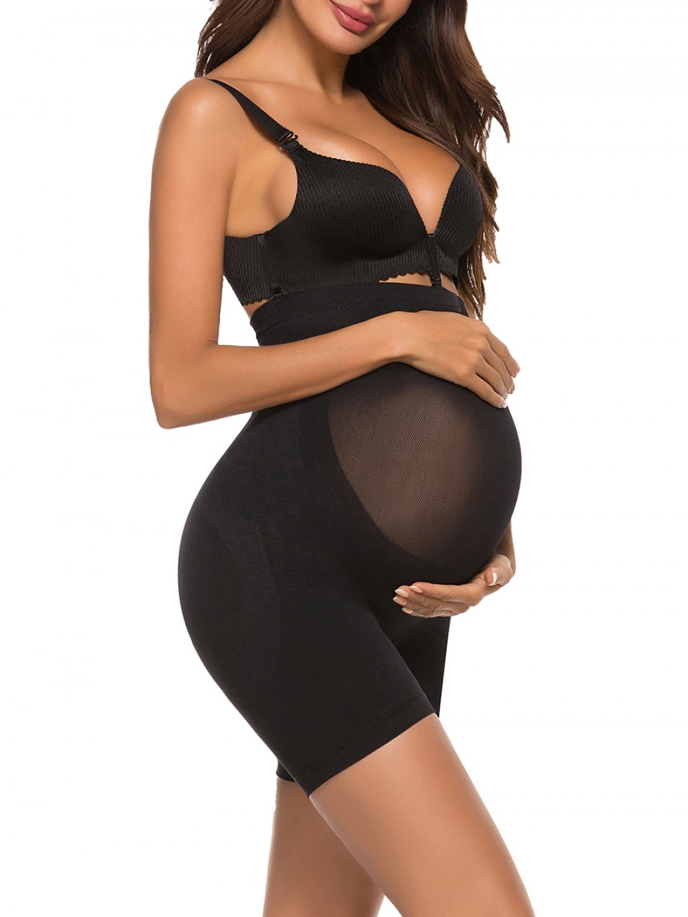 Black Seamless Maternity High Waist Body Shaper Tummy Control Shapewear
