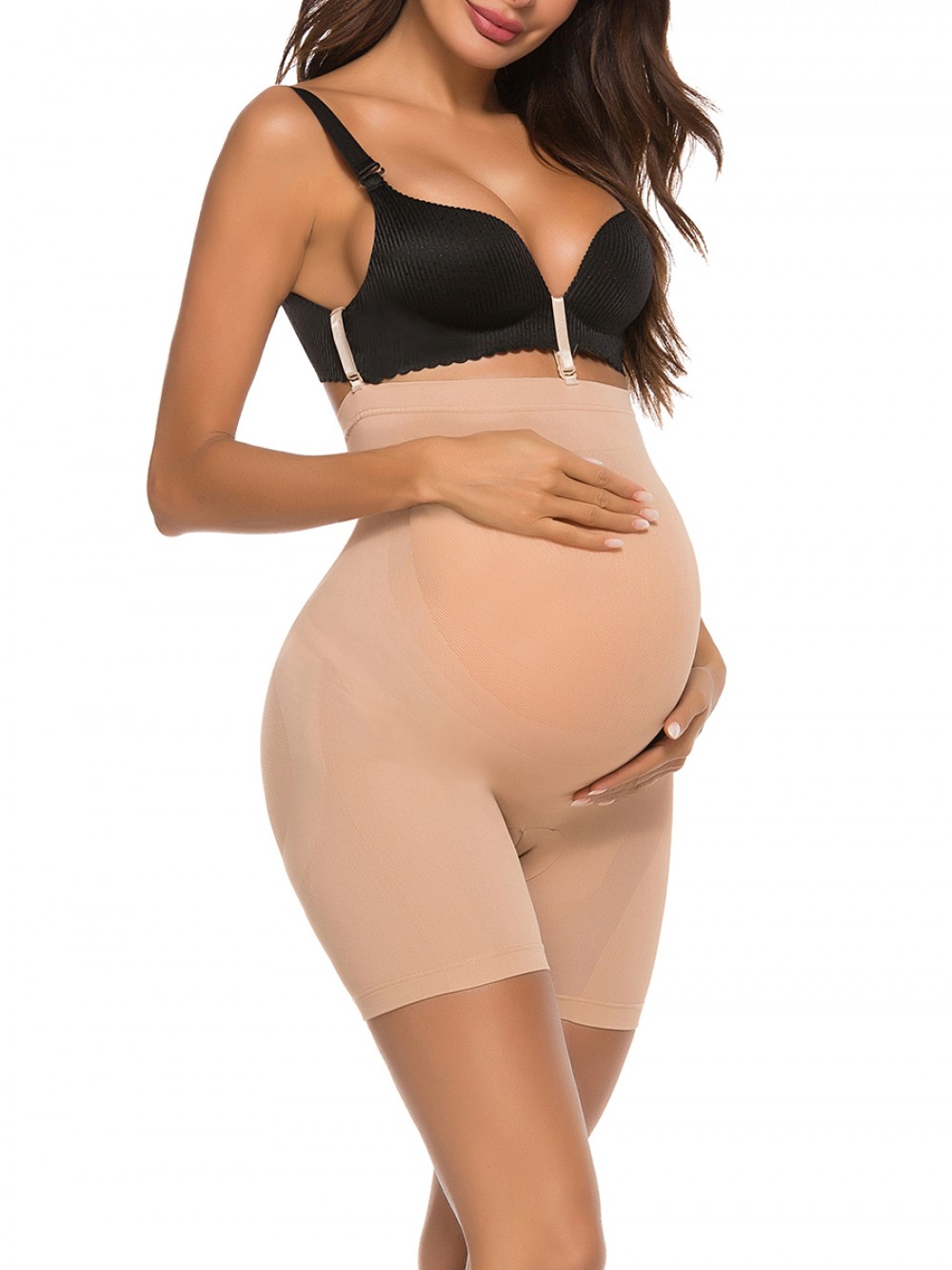 Sensual Curves Skin Color Belly Support Shaper Buckle Seamless