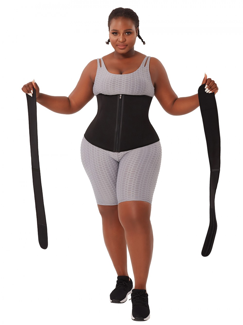 Black Neoprene Waist Trainer Big Size Detachable Belts Waist Control