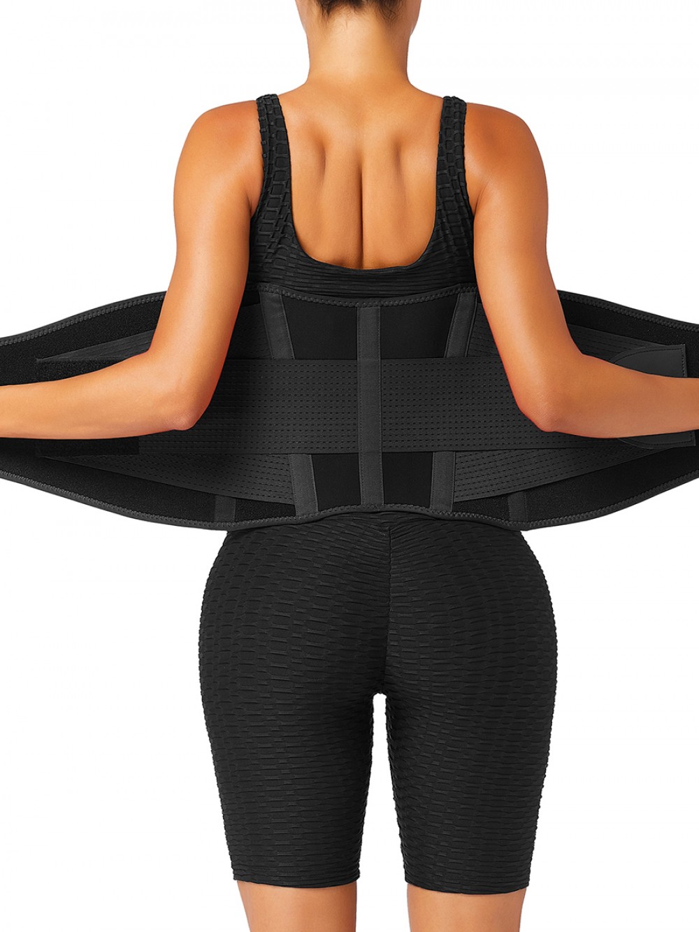 Black 5 Plastic Bones Neoprene Waist Trainer Belt For Fitness