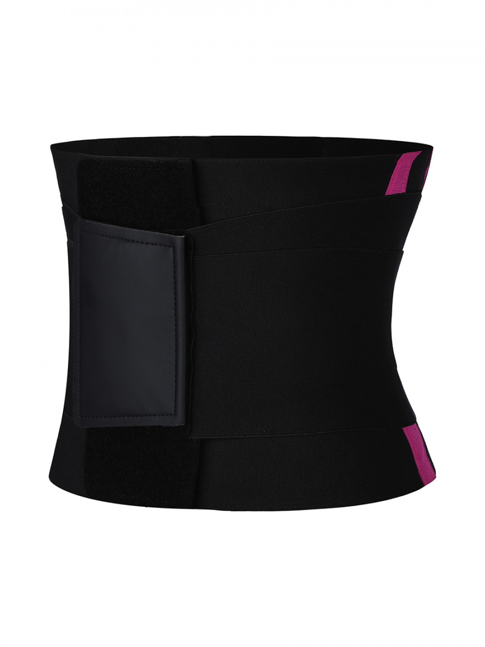 Rose Red Contrast Color Plus Waist Trainer With Straps Posture Correction